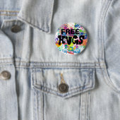 Gratis huggen ronde button 5,7 cm (In situ)