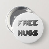 Gratis huggen ronde button 7,6 cm (Voorkant /achterkant)