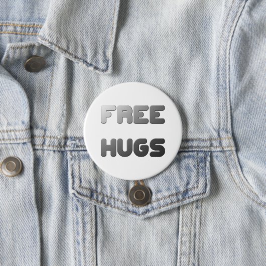 Gratis huggen ronde button 7,6 cm (In situ)