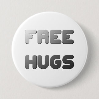 Gratis huggen ronde button 7,6 cm