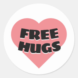 Gratis huggen ronde sticker