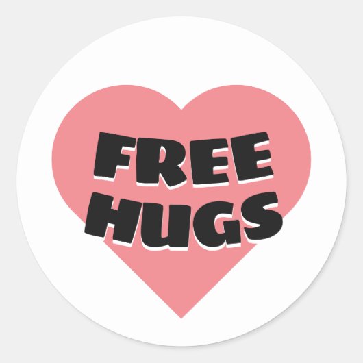 Gratis huggen ronde sticker (Voorkant)