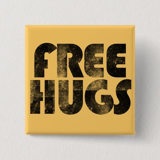 Gratis huggen vierkante button 5,1 cm (Voorkant)