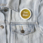 Gratis Hugs! Button Pin/Faux Gold Foil (In situ)