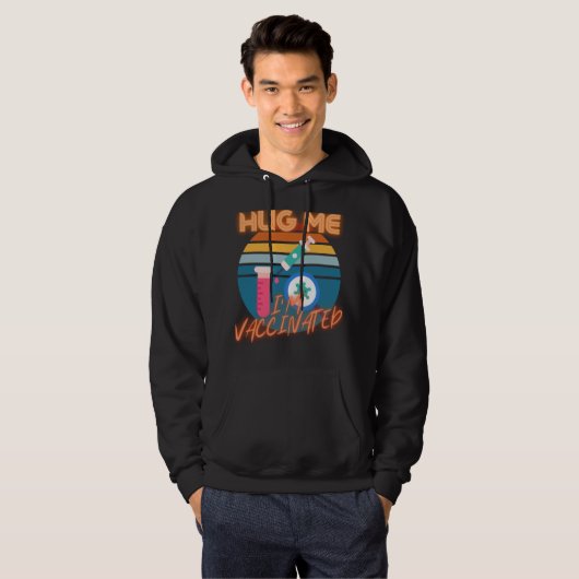 Gratis Hugs Covid gevaccineerd Hug me nu Hoodie (Voorkant volledig)
