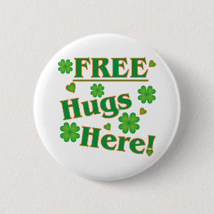 Gratis Hugs hier! Ronde Button 5,7 Cm