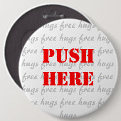 GRATIS HUGS Push Button Large 6" (Voorkant /achterkant)