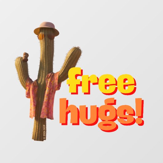 Gratis Hugs! Raamsticker (Vel)