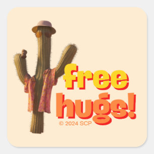 Gratis Hugs! Vierkante Sticker