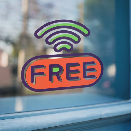 Gratis internet Wi-FI Koppel Restaurant Bar Raamsticker