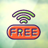 Gratis internet Wi-FI Koppel Restaurant Bar Raamsticker (Vel 3)