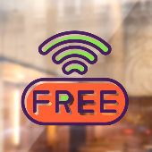 Gratis internet Wi-FI Koppel Restaurant Bar Raamsticker (Vel 2)