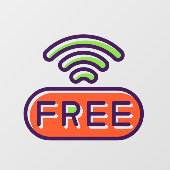 Gratis internet Wi-FI Koppel Restaurant Bar Raamsticker (Vel)