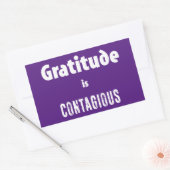 Gratis is besmettelijk rechthoekige sticker (Envelop)