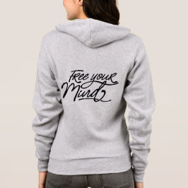 Gratis je gedachten positieve Yoga-prijsopgave Hoodie