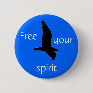 Gratis je geest ronde button 5,7 cm