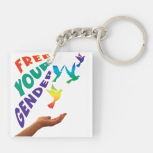 Gratis je geslacht sleutelhanger