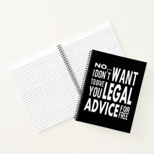 Gratis juridisch advies - Funny Lawyer Quote Notitieboek
