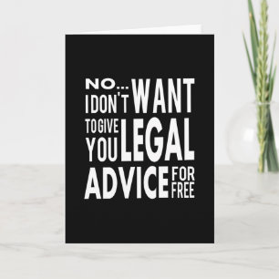 Gratis Juridisch Advies - Grappige Jurist Citaten Kaart