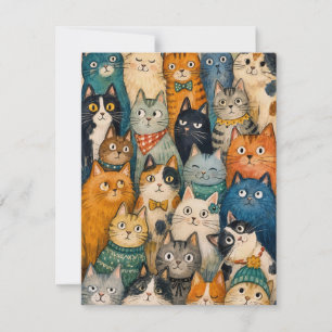 Gratis katten kaart voor kattenliefhebbers notitiekaartje