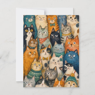 Gratis katten kaart voor kattenliefhebbers notitiekaartje