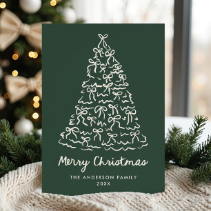 Gratis Kerstdokterlinten Grove Groen Niet-Foto Feestdagenkaart