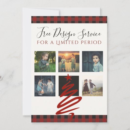 GRATIS kerstKaart nodigt ontwerpservice uit (Voorkant)