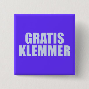 Gratis Klemmer Vierkante Button 5,1 Cm
