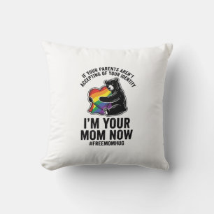 Gratis knuffel beren trots vintage T-shirt ontwerp Kussen