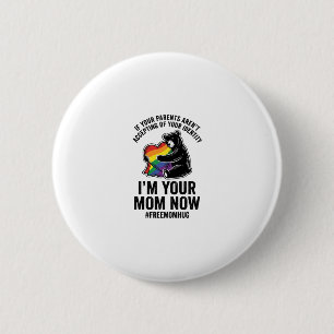 Gratis knuffel beren trots vintage T-shirt ontwerp Ronde Button 5,7 Cm