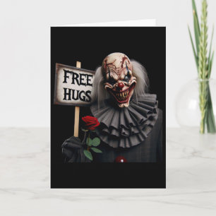 Gratis knuffels eng clown Valentijnsdag Halloween Kaart