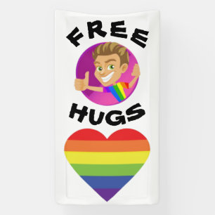 Gratis Knuffels Gay Pride  Spandoek
