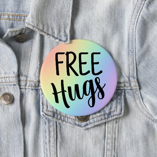 Gratis knuffels regenboog Button (In situ)