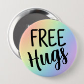 Gratis knuffels regenboog Button (Voorkant /achterkant)