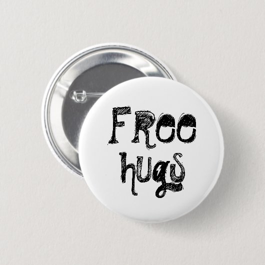 Gratis, knuffels ronde button 5,7 cm (Voorkant /achterkant)