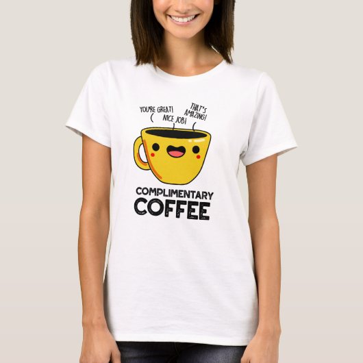 Gratis Koffie Grappige Drink Pun T-shirt (Voorkant)
