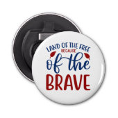 Gratis land door het Brave Red Blue Button Flesopener (Voorkant)