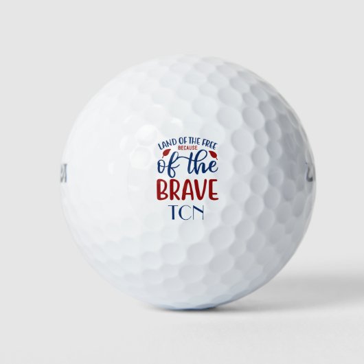 Gratis land door het Brave Red Blue Golfballen (Voorkant)