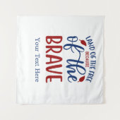 Gratis land door het Brave Red Blue Wandkleed (Voorkant (horizontaal))
