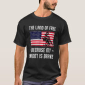 Gratis land omdat mijn vader Brave Militar is T-shirt (Voorkant)