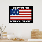 Gratis land vanwege het Poster van de hersenen (Keuken)