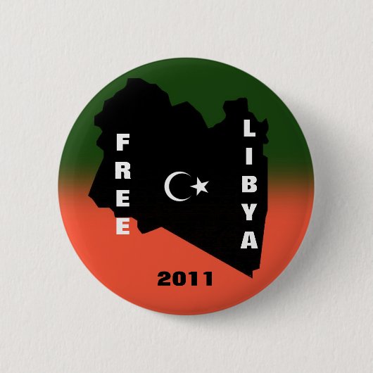 GRATIS LIBIË 2011 RONDE BUTTON 5,7 CM (Voorkant)