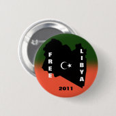 GRATIS LIBIË 2011 RONDE BUTTON 5,7 CM (Voorkant /achterkant)