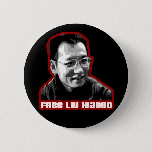 Gratis Liu Xiaobo Ronde Button 5,7 Cm (Voorkant)