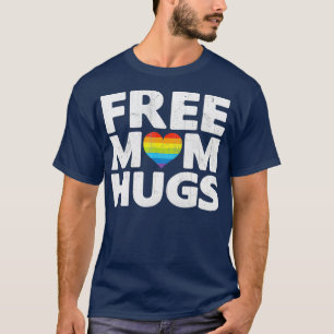 Gratis mam Hugs Free Mam Hugs Rainbow Gay Pride T-shirt