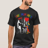 Gratis mam Hugs Lgbt Rex Rainbow Transgender Pride T-shirt (Voorkant)