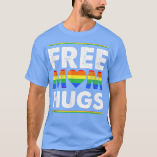 Gratis Mam Hugs LGBT-vlag Gay Lesbian Pride Parade T-shirt