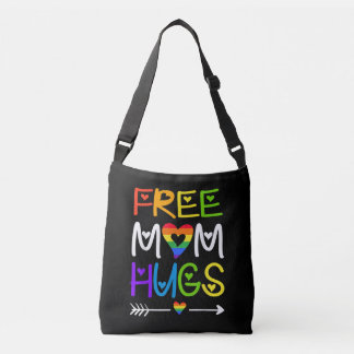 Gratis mam Hugs Rainbow Heart LGBT Pride Month Crossbody Tas