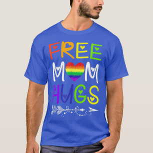 Gratis mam Hugs T Rainbow Heart LGBT Pride Mont  T-shirt