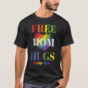 Gratis mam knuffels lgbtq hart lesbisch gay pride  t-shirt